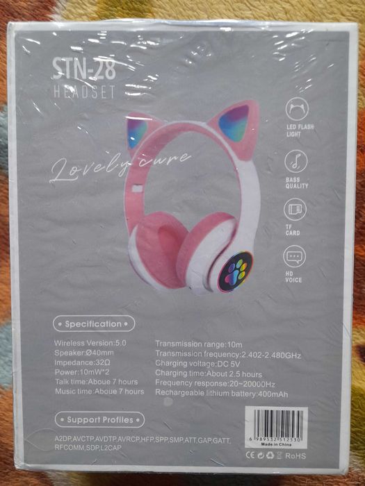 Наушник детский подключается через блютуз