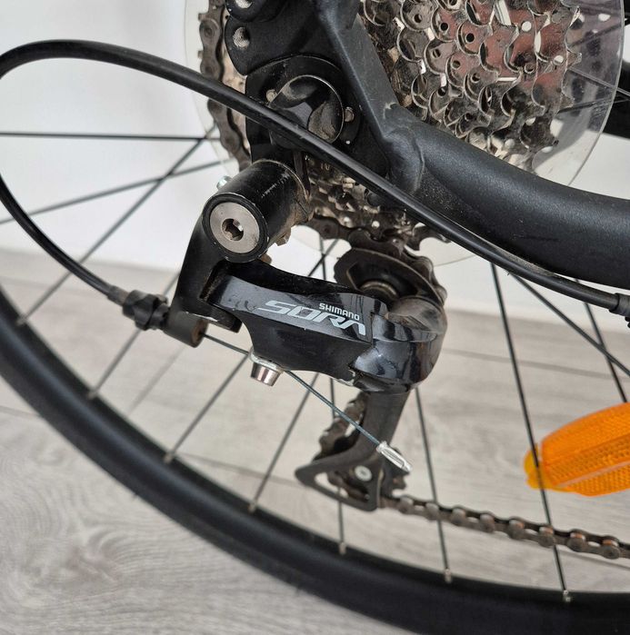 Bicicletă de șosea/cursieră Triban RC500, Grup Shimano Sora, Negru-Gri
