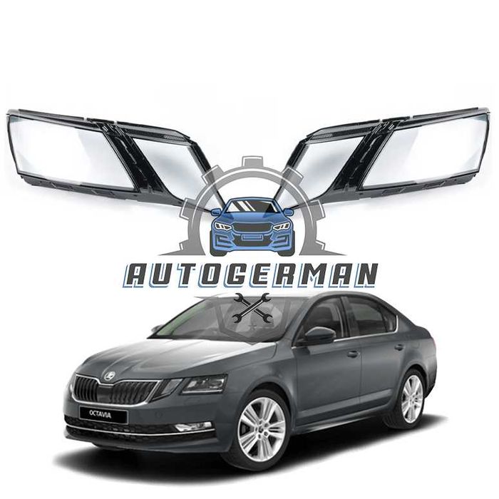 Капаци фарове Skoda Octavia A7 (18-20) стъкло фар крушки Шкода Октавия А7 xenon