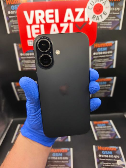 iPhone 16 / Black / 128GB / Baterie 98% / Garantie / Posibilitate Rate