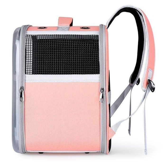 Переноска рюкзак для кошек щенков домашних животных  цвет чёрный