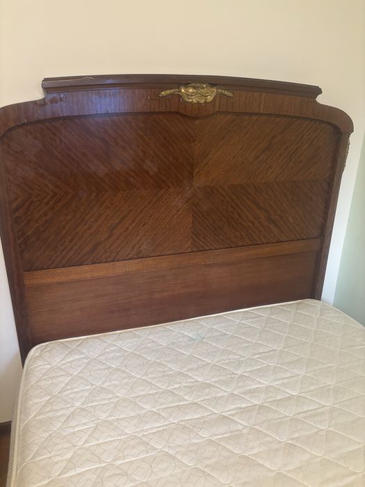 Pat vintage - 140 cm latime - lemn cires