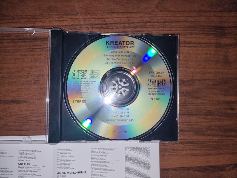 Kreator - terrible cerainity (1987 cd)
