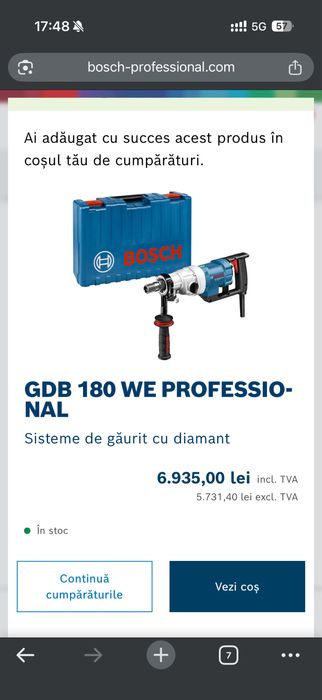 Masina de carotat, suport si carote bosch