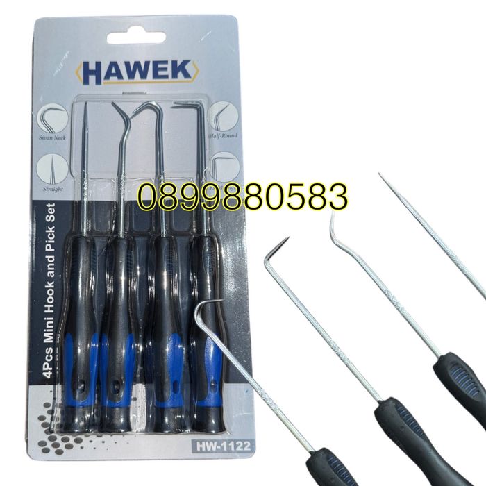 Куки и шила  комплект за О -пръстени 4 броя - HAWEK