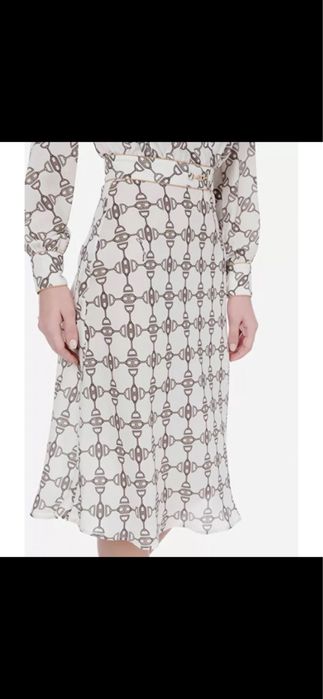 Elisabetta Franchi рокля с принт и лого детайл