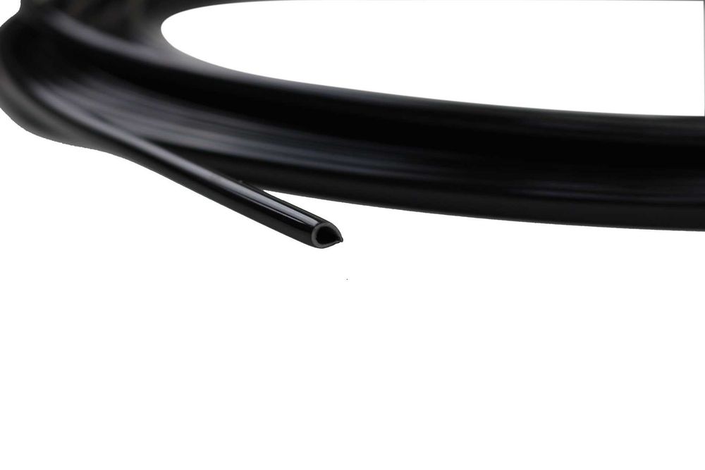 PVC U-профил Протектор Лайсна за Врата Автомобил 12 метра Хром/Черна