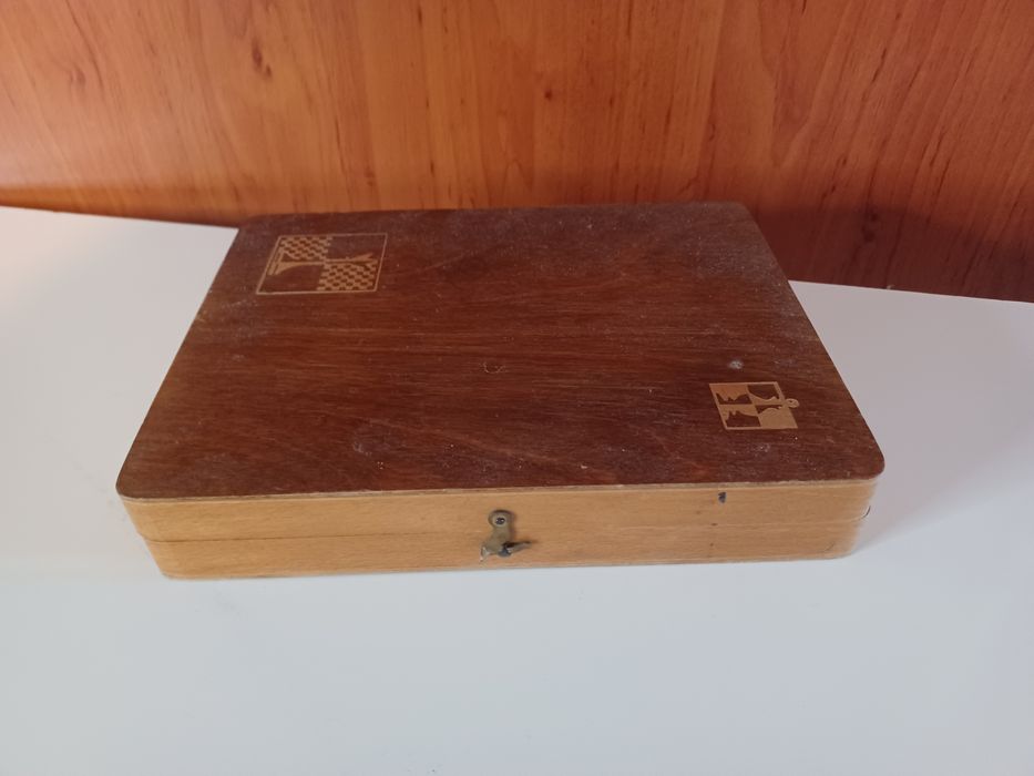 Ретро СССР  дървен туристически шах