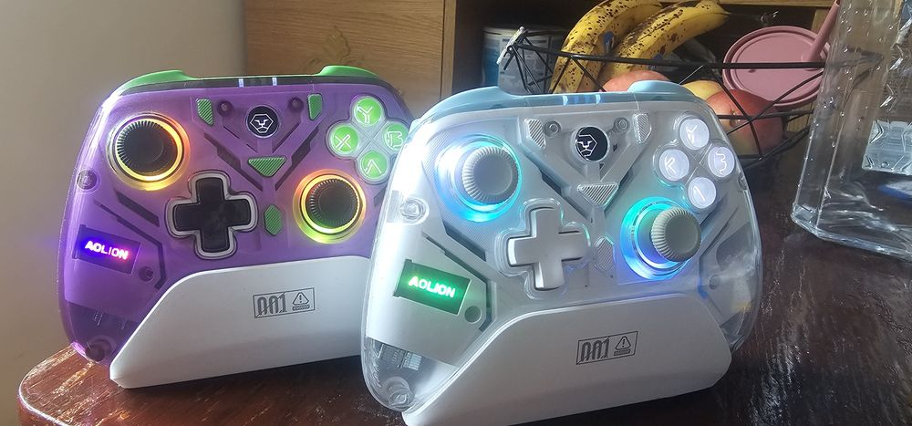 Combo joyatickuri pc xbox nintendo hall efect cu bluetooth și doungle