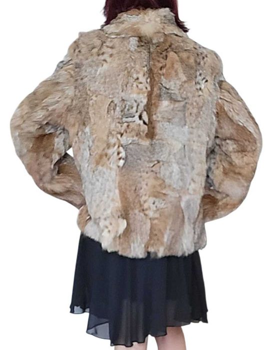 Haină de damă, din blană naturală de linx, mărimea 44