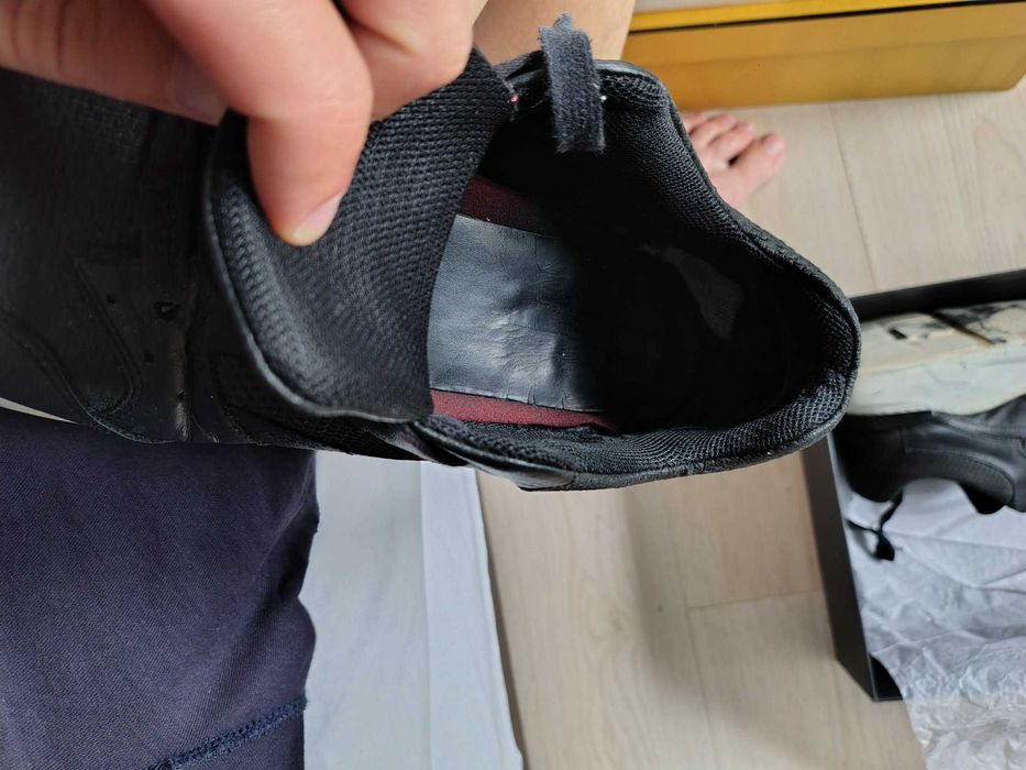 Sneakers Bigotti negri piele naturala si textil, Size 43-44