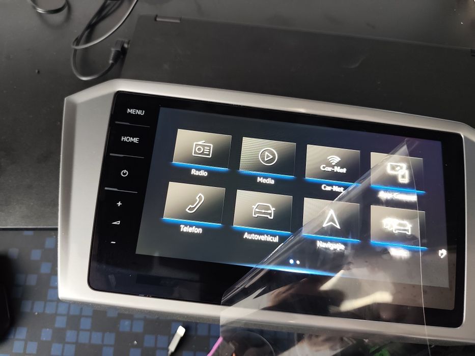 Display + Ramă Silver Original VW Passat B8 / B8.5 / Arteon 2015–2023