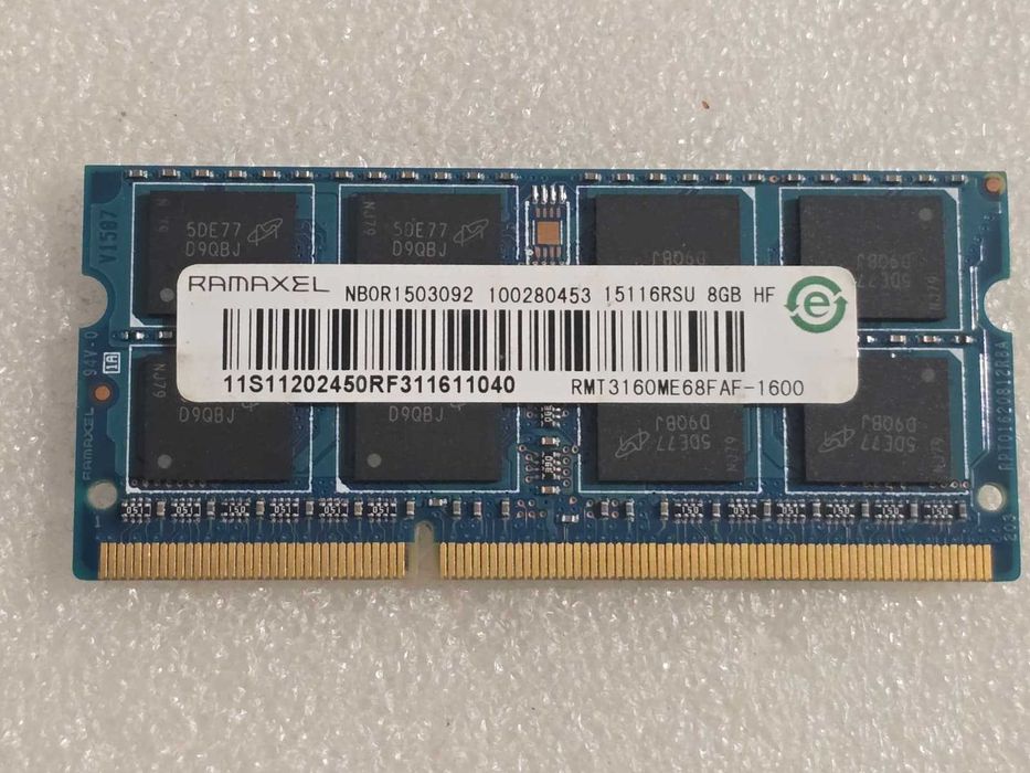 Memorie laptop RAMAXEL, 8GB, DDR3, 1600Mhz, 1.35V, RMT3160ME68FAF-1600