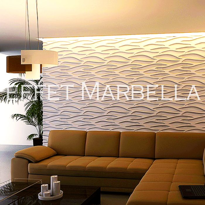 Декоративни 3D панели - 3д гипсови панели, стенни облицовки 0097