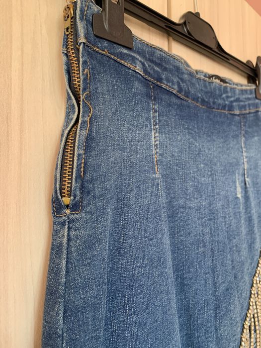 Пола-панталон с ресни от камъни