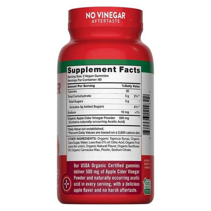 Органический яблочный уксус  120 шт. из Америки