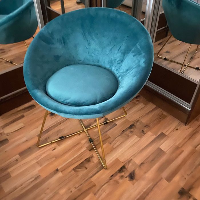 Фотьоил плюш цвят петрол