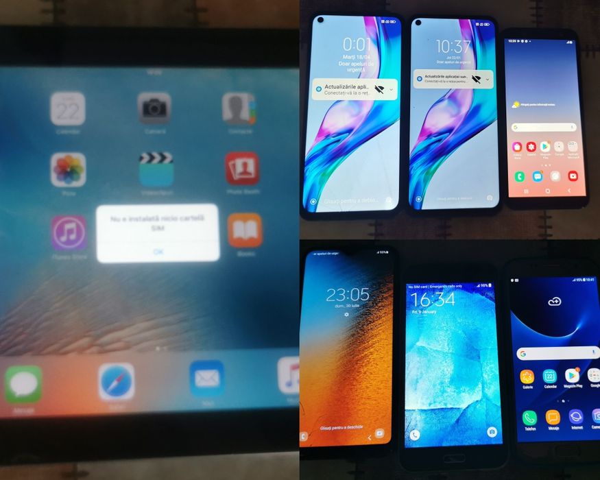 Vând câteva telefoane fisurate dar funcționale și un Ipad