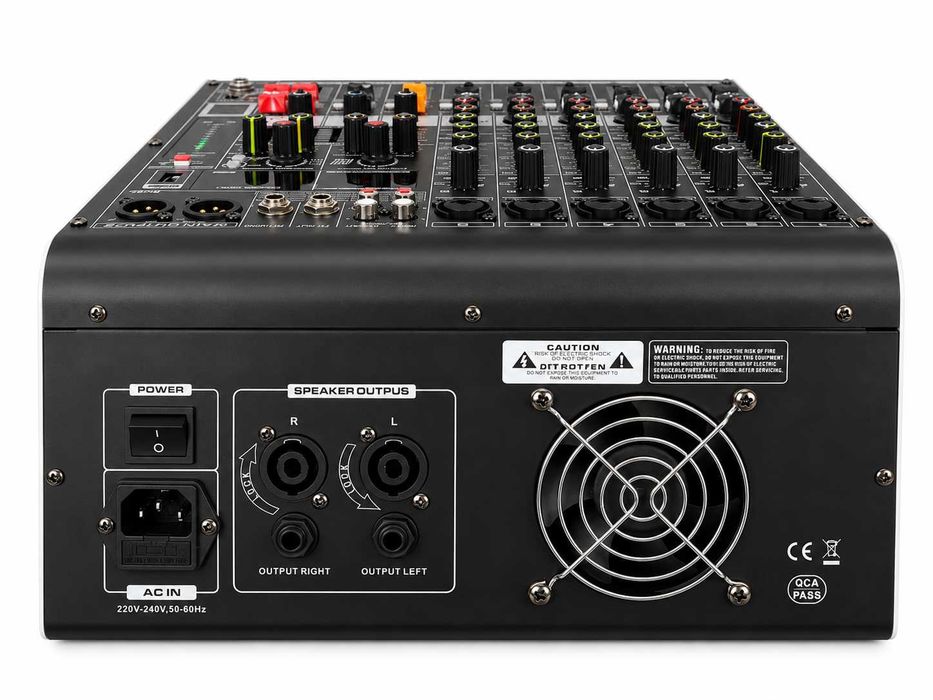 Mixer audio 2 X 450W 6 canale ZT6B cu amplificator Stereo 16 Efecte DSP Bluetooth USB