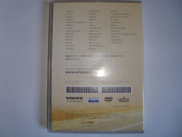 DVD Actualizare Harti Navigatie VOLVO S40 - V50 - XC90 - C30