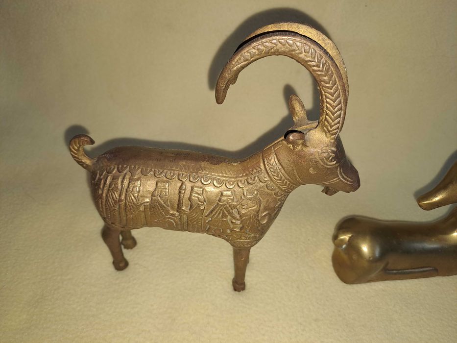 statueta figurina cerb tap bronz