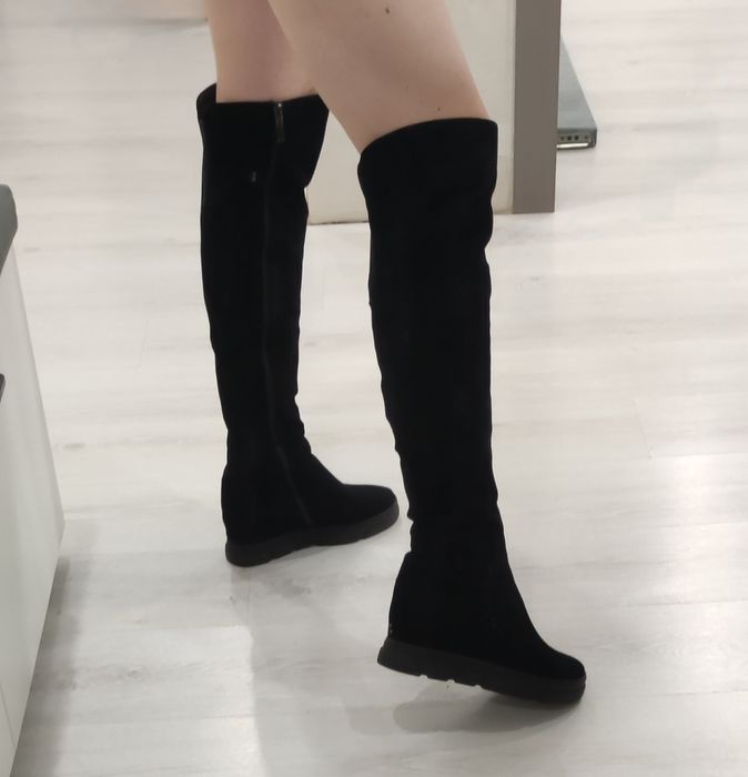 Ботфорты замшевые