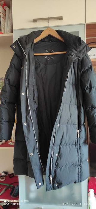 Дълго зимно дамско яке S/М,  черно