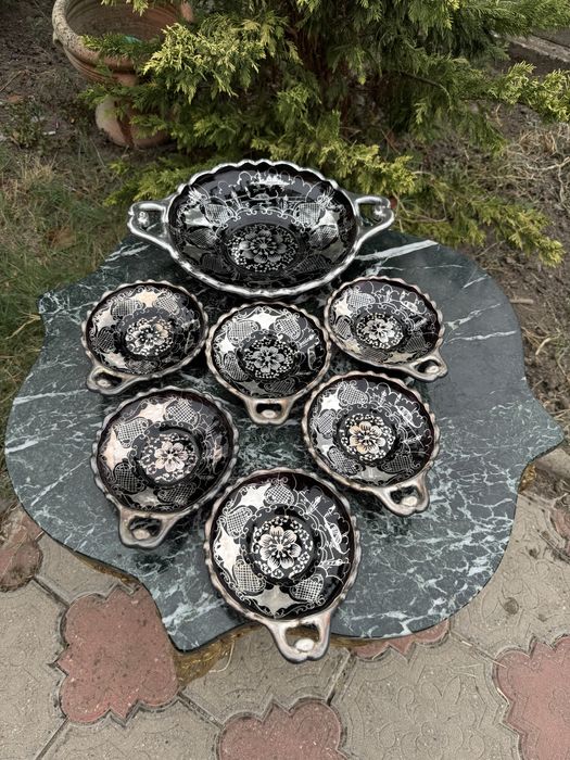 Service Art Deco de 6 persoane, din murano sec XX