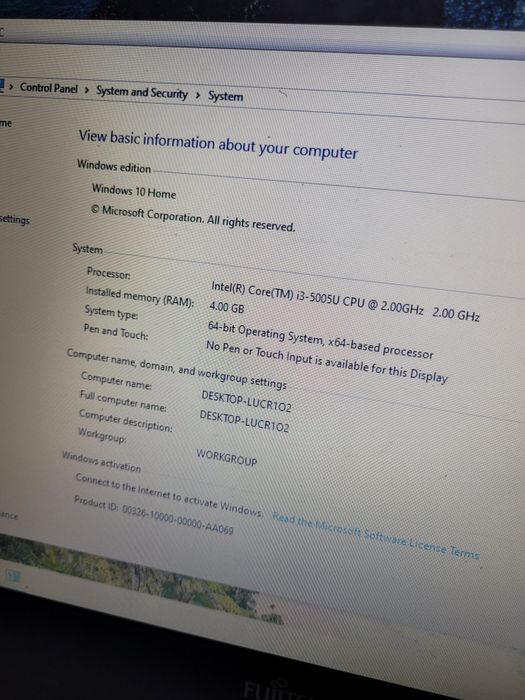 Laptop Fujitsu A555 intel i3 gen 5