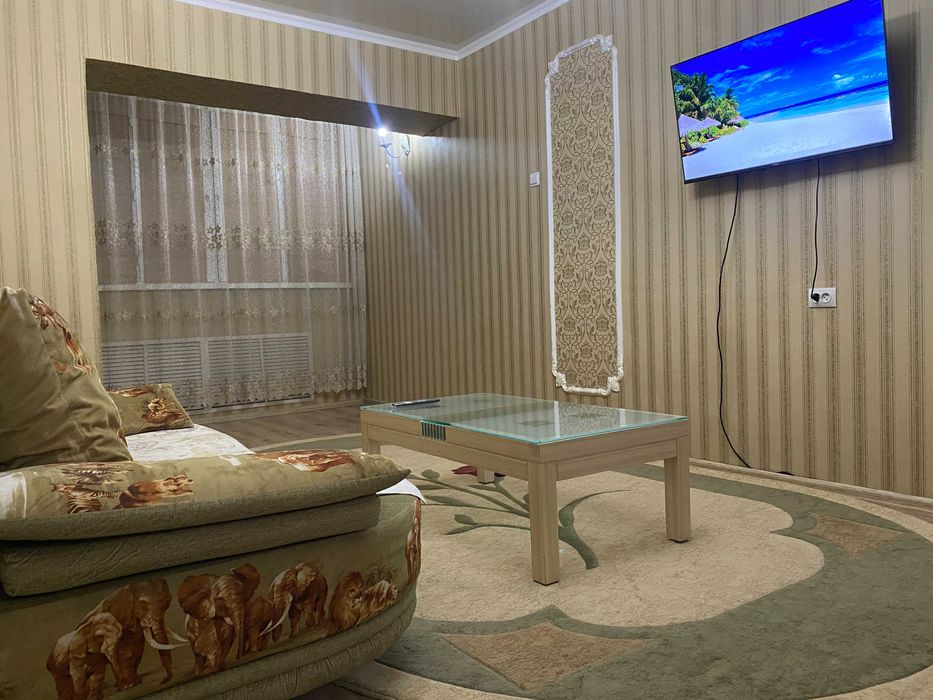 2 комн. квартира 28 мкр. WiFi , Smart TV