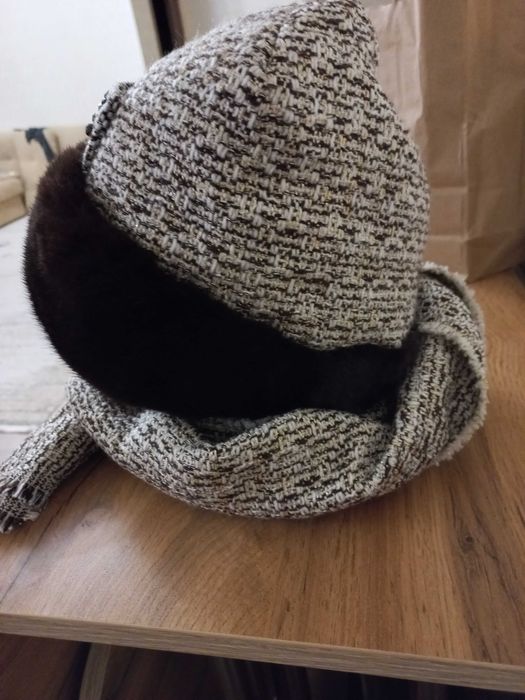Шапка с шарфом  головной убор