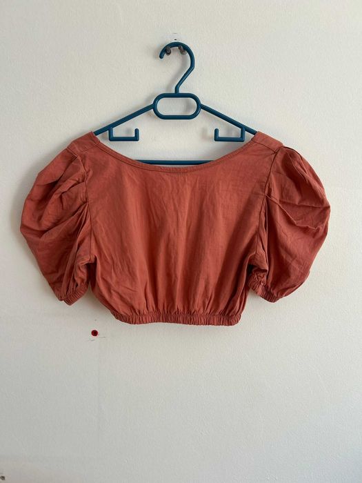 Top dama scurt culoare piersica