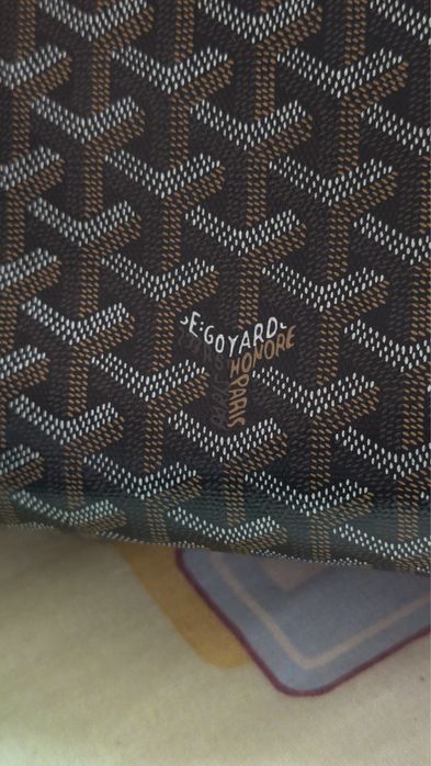 Goyard  Goyardine Saigon Tote Black Gold