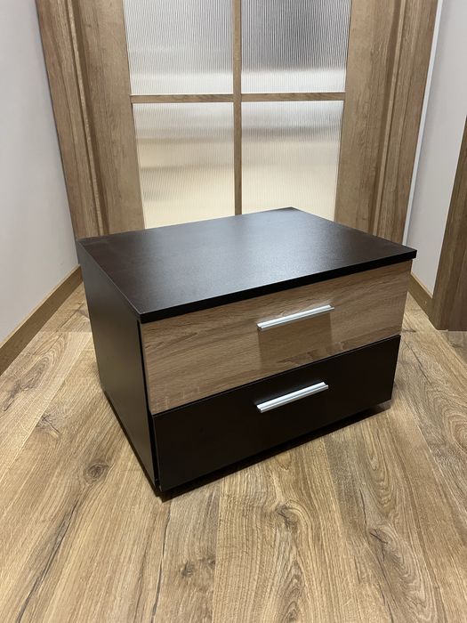 Нощен шкаф - Венге + Дъб Сонома - 2бр