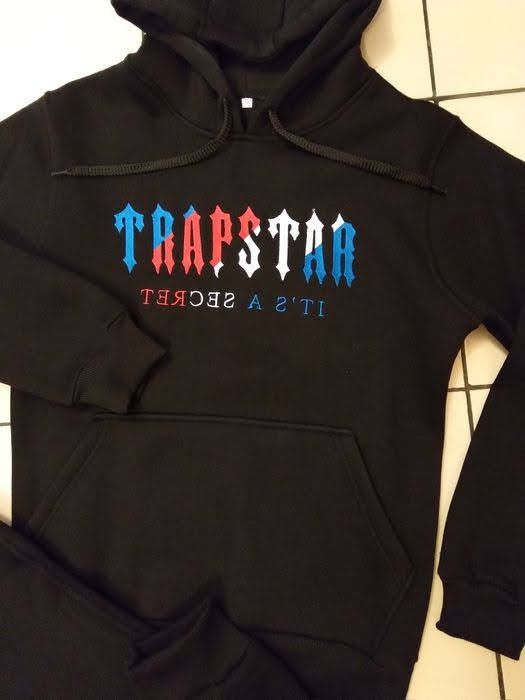 Тийнейджърски ВАТИРАН черен екип TRAPSTAR или тениска TRAPSTAR