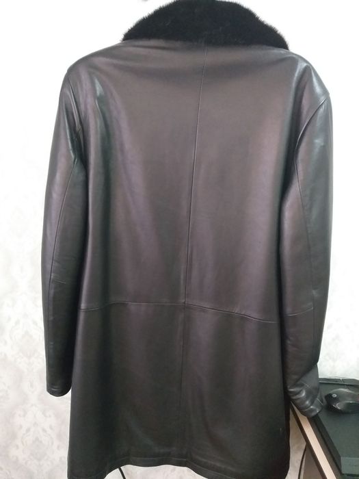 Кожаное пальто цигейк