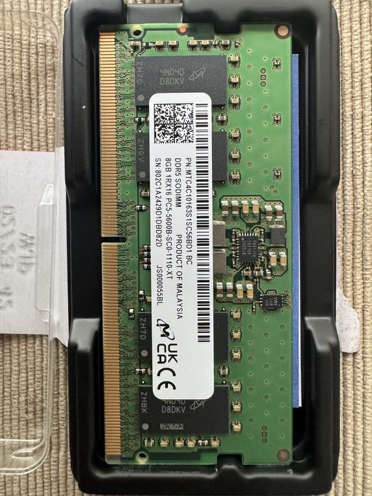 Памет 8GB DDR5 5600 Micron - MTC4C10163S1SC56BD1