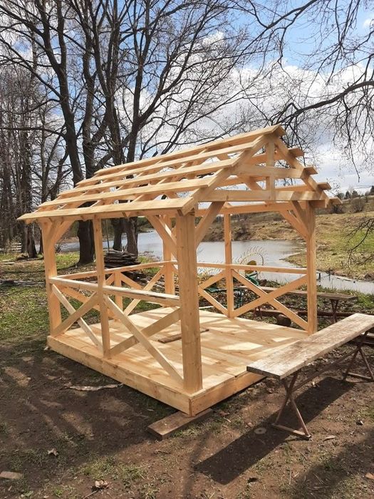 Дървени навеси, беседки, покриви