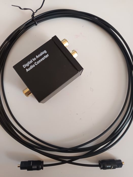 Digital Analog AUDIO конвертор TOSLINK + оптичен кабел