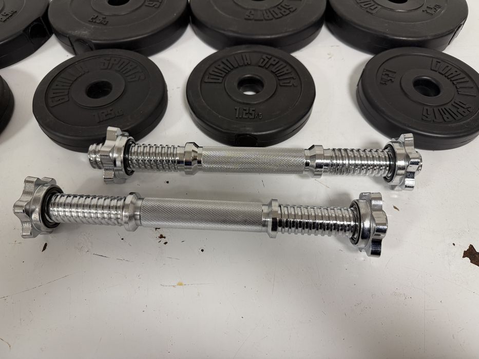 Gantere reglabile set 20 kg. Noi, 10 kg+10 kg=20 kg pret Promo 150 lei