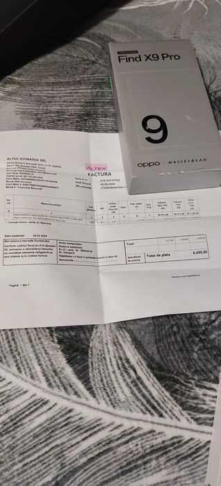 Vând telefon Oppo find x9 pro