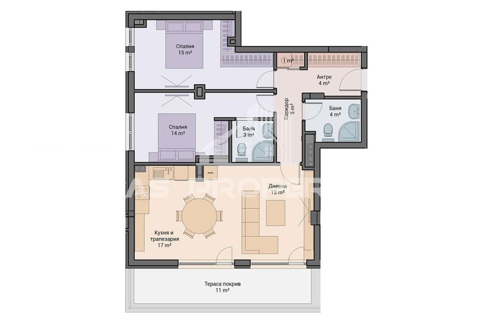 Продава се Тристаен апартамент в София, Люлин 6 - 125 кв.м за 2114 €/кв.м - Снимка #1