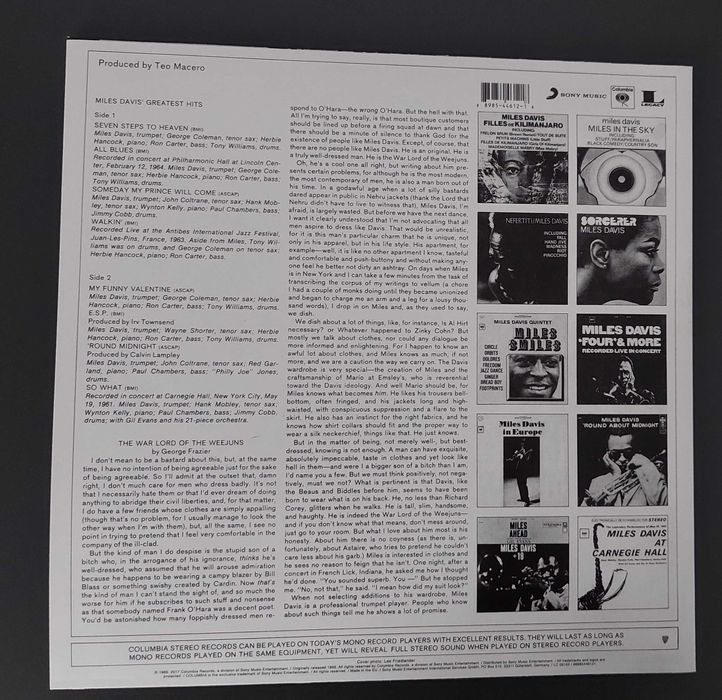 Vinil LP ,,Miles Davis' Greatest Hits"