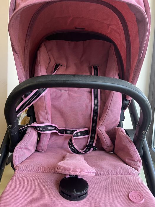 Cybex Бебешка количка Balios S Lux BLK Magnolia Pink