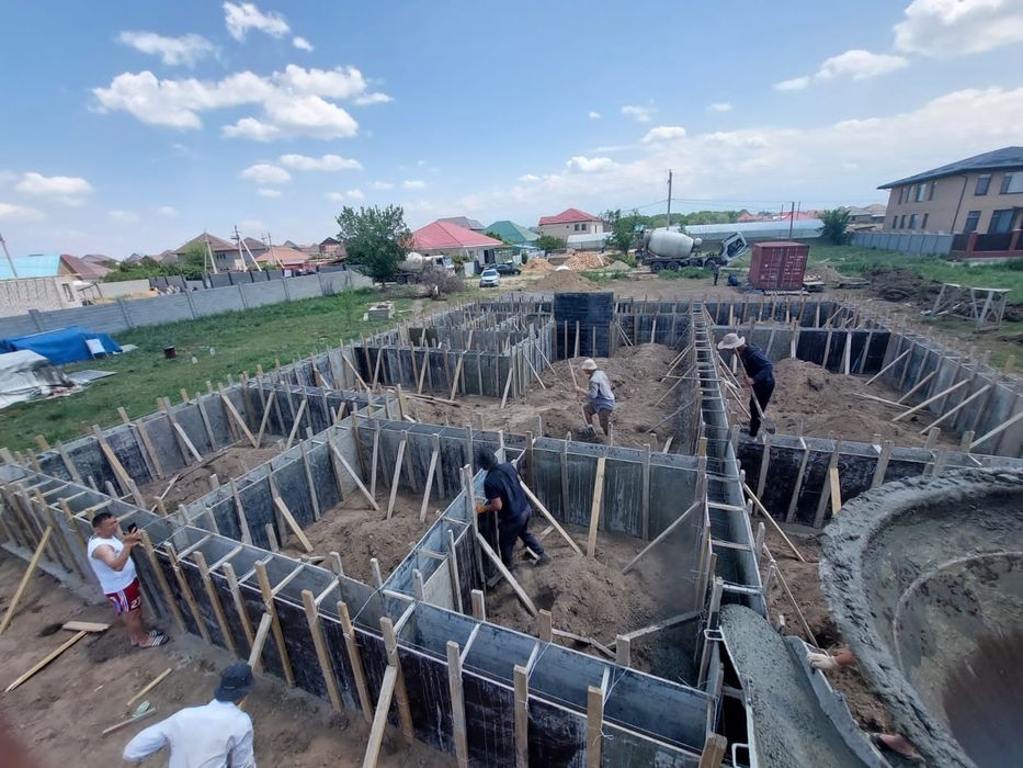 Фундамент заливаем