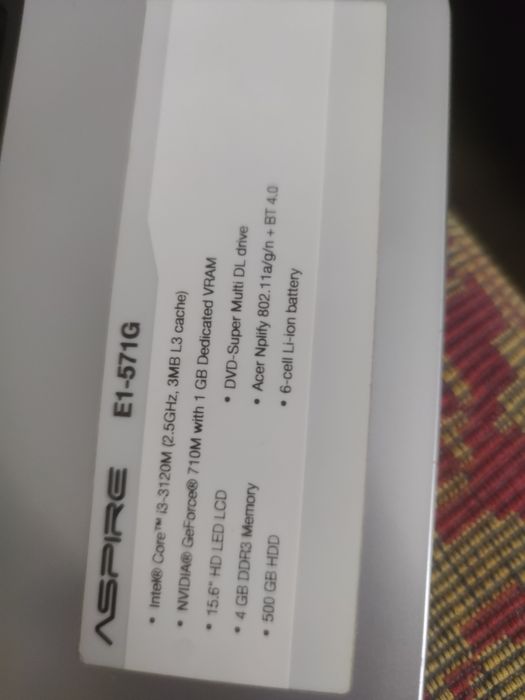 Ноутбук acer aspire E1-571G