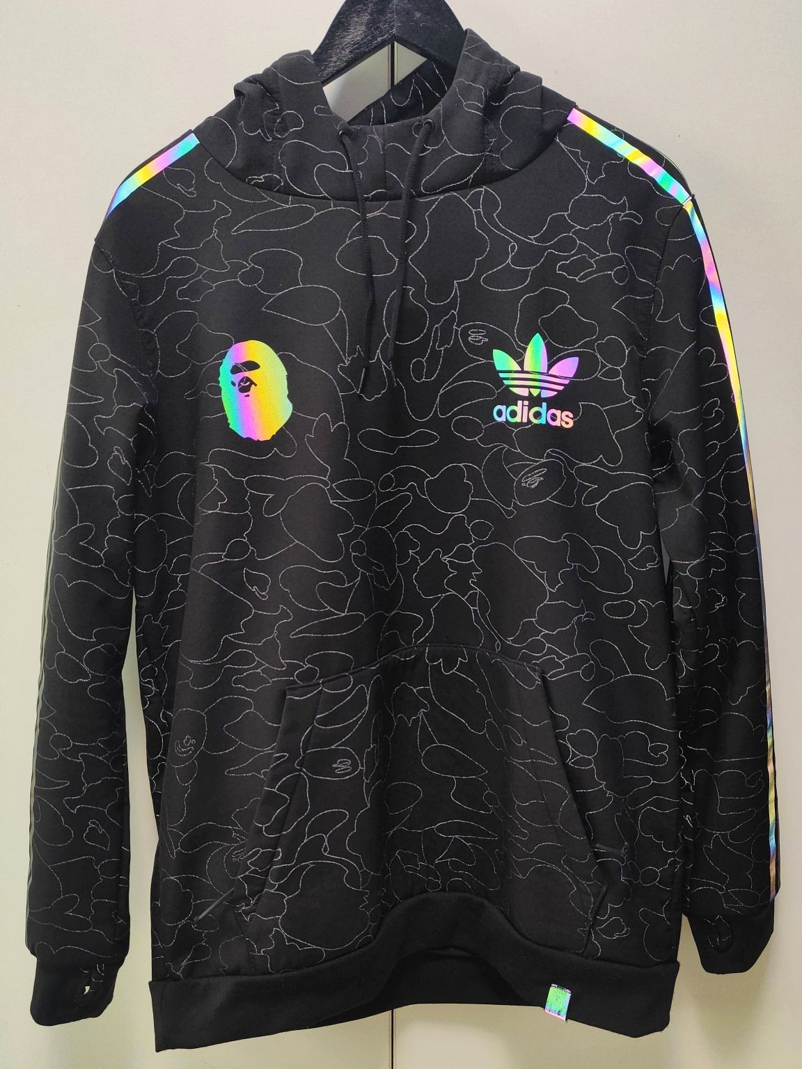 Adidas bape reflective hoodie best sale