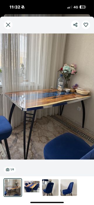Стол 150/85 6 шту стулья