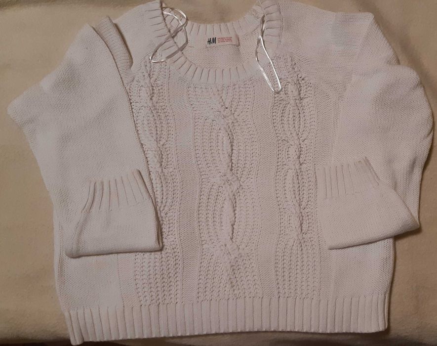 Pulover alb fete