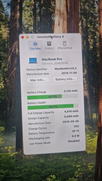 Macbook Pro A1989 (2019) TouchBar и Touch ID